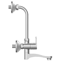 PR-2120 Wall Mixer 2 In 1 With Connecting Legs With Wall Flange