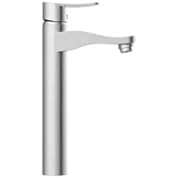 PR-2128 Single Lever Tall Basin Mixer With Braided Hoses (Table Mounted Model)
