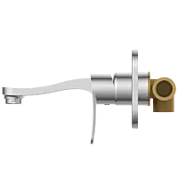 PR-2129 Concealed Body For Single Lever Basin Mixer Wall Mounted With Exposed Part Kit, Consisting Of Operative Lever, Basin Spout & Wall Flange