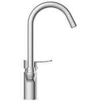 PR-2142 Single Lever Basin Mixer With Swinging Spout With Braided Hoses (Table Mounted Model)