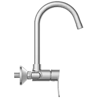 PR-2143 Single Lever Sink Mixer With Swinging Spout With Connecting Legs With Wall Flange (Wall Mounted Model)