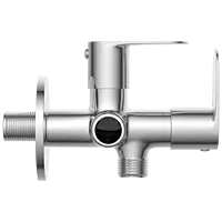 SL-2607 2 Way Angle Cock With Wall Flange