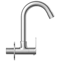 SL-2608 Sink Cock With Swinging Spout With Wall Flange (Wall Mounted Model)