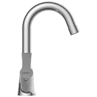 RL-4615 Center Hole Basin Mixer With Swinging Spout With Braided Hoses (Table Mounted Model)