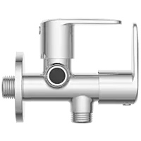 AL-1407 2 Way Angle Cock With Wall Flange