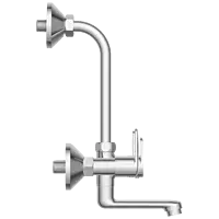 AL-1420 Wall Mixer 2 In 1 With Connecting Legs With Wall Flange