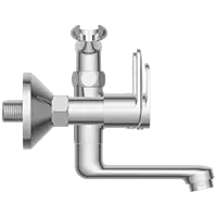 AL-1421 Wall Mixer 2 In 1 With Crutch, Connecting Legs With Wall Flange