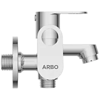 NE-1605 2 Way Bib Tap Side Handle With Wall Flange