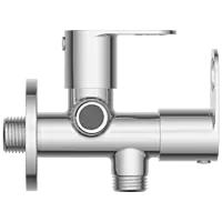 NE-1607 2 Way Angle Cock With Wall Flange
