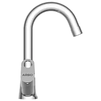 NE-1615 Center Hole Basin Mixer With Swinging Spout With Braided Hoses (Table Mounted Model)