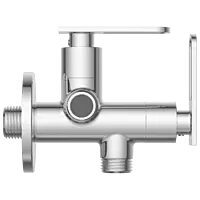 IX-2807 2 Way Angle Cock With Wall Flange