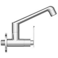 IX-2808 Sink Cock With Swinging Spout With Wall Flange (Wall Mounted Model)