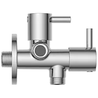 EL-1807 2 Way Angle Cock With Wall Flange