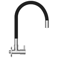 EL-1808 Sink Cock With Swinging Spout With Wall Flange (Wall Mounted Model)
