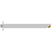 SHA-02 Square Cross 12" Inch Long Wall Mounted Shower Arm With Wall Flange