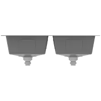 HMR-09 37" x 18" x 10" Inch Hand Made Double Bowl Kitchen Sink - Stainless Steel