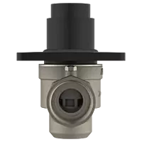 MP-MB-5217 Metropole Forged Brass WC Flush Valve 32mm (1.25" Inch) With Exposed Shut Off Provision & Square Plate (Matt Black)