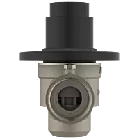 MP-MB-5220 Metropole Forged Brass WC Flush Valve 32mm (1.25" Inch) With Exposed Shut Off Provision & Round Plate (Matt Black)
