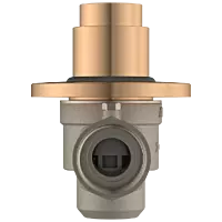 MP-RG-5219 Metropole Forged Brass WC Flush Valve 25mm (1" Inch) With Exposed Shut Off Provision & Round Plate (Rose Gold)