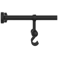 LE-MB-01 Towel Rack With Towel Holder & Hook (Matt Black)