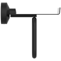 LE-MB-08 Toilet Paper Holder With Shelf (Matt Black)