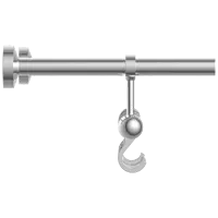 LE-01 Towel Rack With Towel Holder & Hook (Chrome Finish)