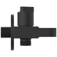 AC-MB-34 Wall Outlet With Shower Hook & Shutoff Valve (Matt Black)
