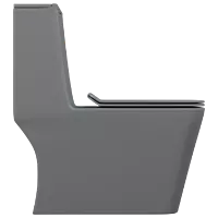 OPC-AG-29211PP Armani Grey Lavish Siphonic One Piece Closet S Trap (9" Inch) With Soft Close Seat Cover With Hinges, Fixing Accessories Set and Accessories Set, Cistern Fittings