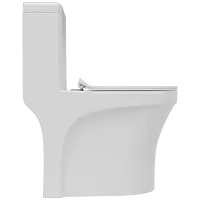 OPC-26121PP Cosmo Washdown One Piece Closet P Trap With Soft Close Seat Cover, Hinges, Fixing Accessories Set and Accessories Set, Cistern Fittings