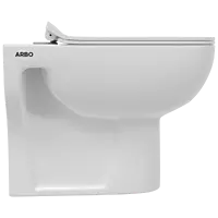 EWC-28111PP Inox Washdown EWC S Trap (4" Trap) With Gasket And Installation Kit With Normal Close Seat Cover, Hinges, Fixing Accessories