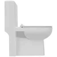 OPC-28111PP Inox Washdown One Piece Closet S Trap (9" Inch) With Soft Close Seat Cover, Hinges, Fixing Accessories Set and Accessories Set, Cistern Fittings