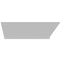TWT-31641 Kia Thin Rim Table Top / Wall Hung With Tap Hole Basin 18" x 15" Inch