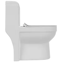 OPC-27211PP Lexus Siphonic One Piece Closet S Trap (9" Inch) With Soft Close Seat Cover With Hinges, Fixing Accessories Set and Accessories Set, Cistern Fittings