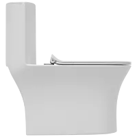 OPC-21211PP Prime Siphonic One Piece Closet S Trap (9" Inch) With Soft Close Seat Cover With Hinges, Fixing Accessories Set and Accessories Set, Cistern Fittings