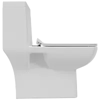 OPC-23111PP Solo Washdown One Piece Closet S Trap (9" Inch) With Soft Close Seat Cover, Hinges, Fixing Accessories Set and Accessories Set, Cistern Fittings