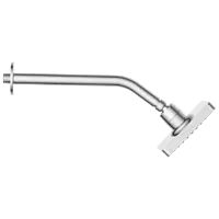 OS-302 5″×5″ Inch Square Overhead Shower with 9″ Long 45° Bend Wall Mounted Shower Arm with Flange