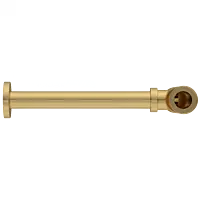 AC-GG-36 Brass Round Bottle Trap With Long Wall Connection Pipe & Wall Flange (Glossy Gold)