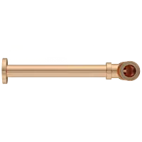 AC-RG-36 Brass Round Bottle Trap With Long Wall Connection Pipe & Wall Flange