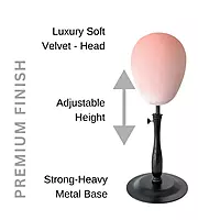 Velvet Head Mannequin - Wig Stand