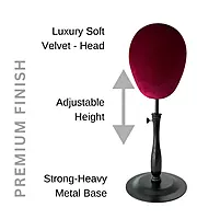 Velvet Head Mannequin - Wig Stand