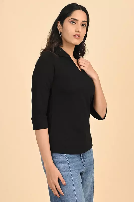 Women's Polo Tee - Black