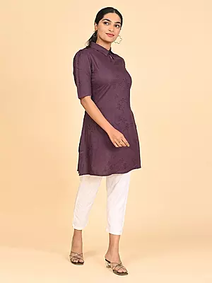 Women's Short Kurta - Purple