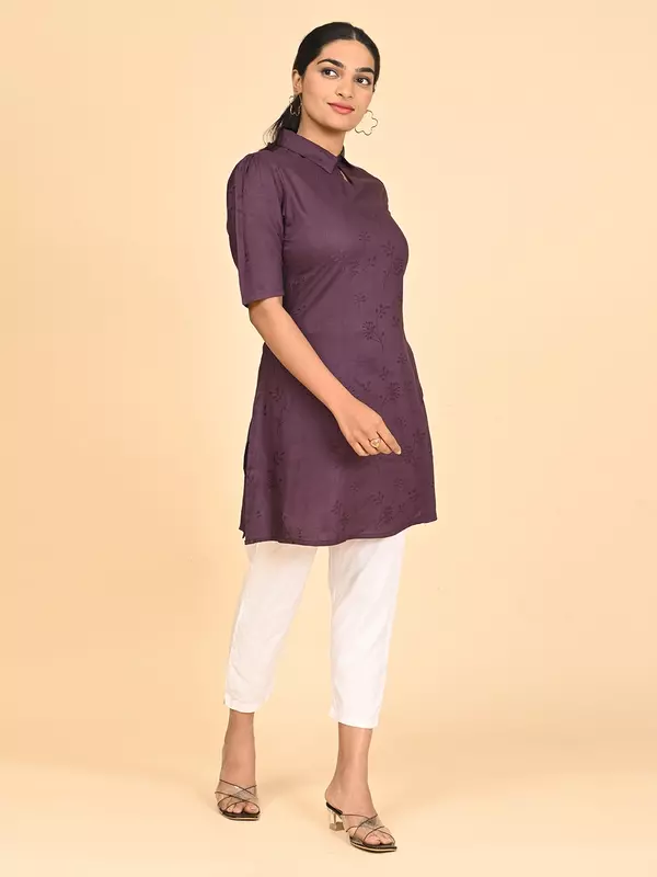 Women's Short Kurta - Purple