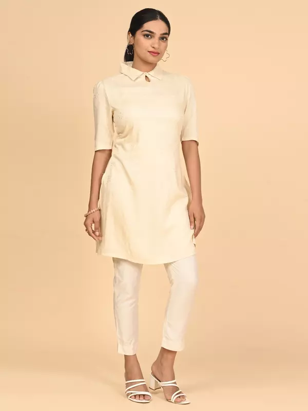 Women's Short Kurta -  Ecru
