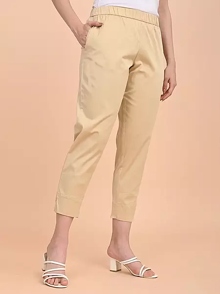 Women's Trousers - Beige