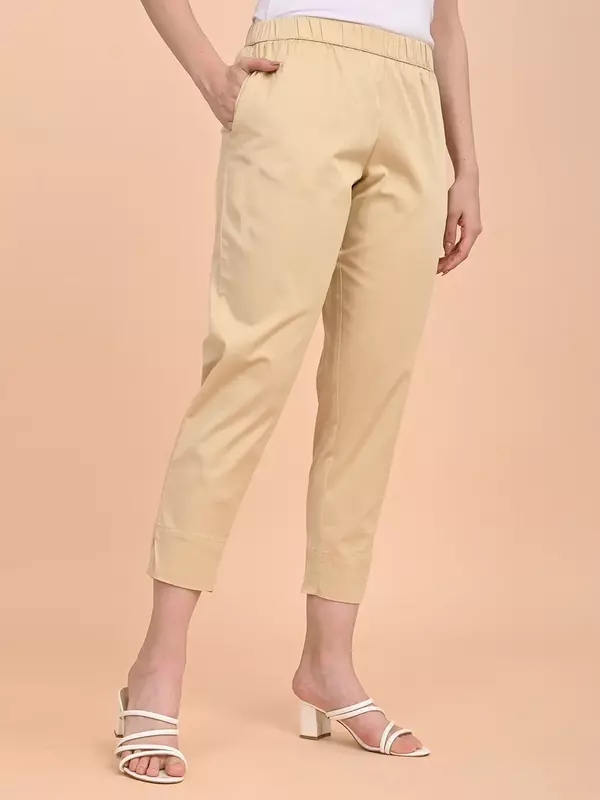 Women's Trousers - Beige