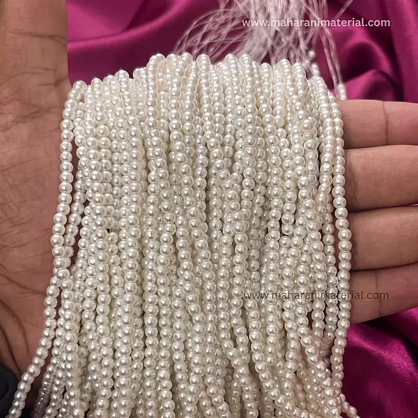 Glass Moti 4mm Round