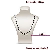 925 Silver Caped Karungali Mala - 8mm, 54 Beads, 30 Inchs with lab certificate