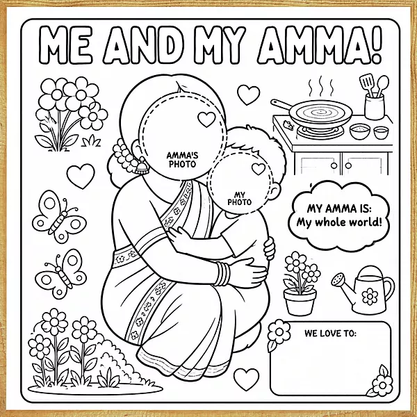 Me and My Amma – Colour & Frame Kit