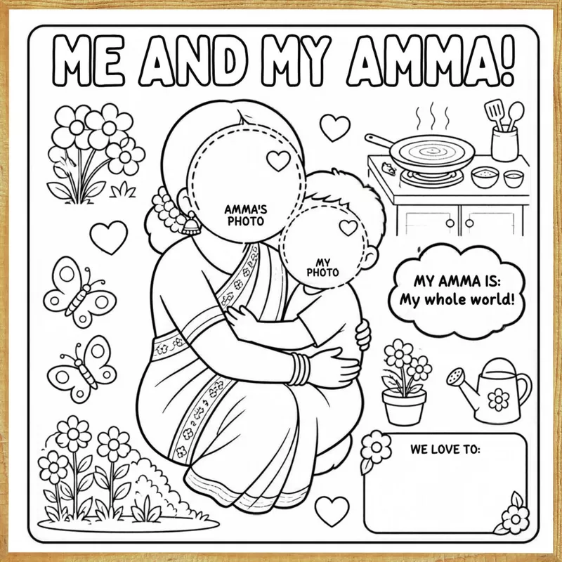 Me and My Amma – Colour & Frame Kit